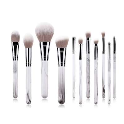 11pcs Wood Handle Professional Face Powder Foundation Eye Shadow Brush Cosmetics Contouring Blending Brush Kit