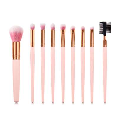 Eye Makeup Brushes Set 9 Pieces Eyeshadow Makeup Brush Set Included Eyeshadow Eyebrow Brush With Pink Handle